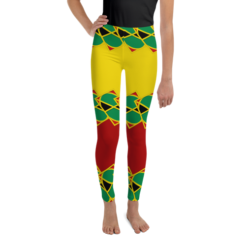 Neo-Don 'JamRas' Youth Leggings - 5 - Yellow/Red