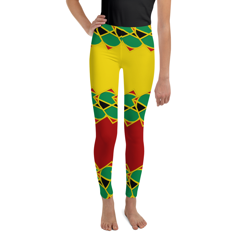 Neo-Don 'JamRas' Youth Leggings - 5 - Yellow/Red