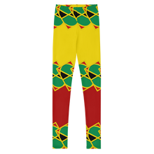 Load image into Gallery viewer, Neo-Don &#39;JamRas&#39; Youth Leggings - 5 - Yellow/Red