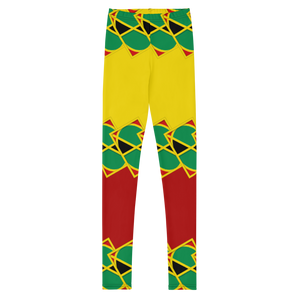 Neo-Don 'JamRas' Youth Leggings - 5 - Yellow/Red