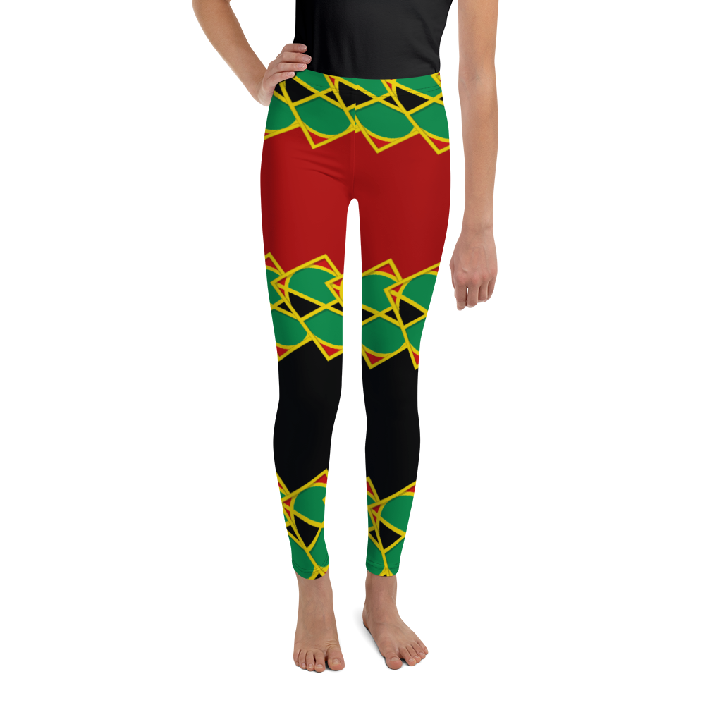 Neo-Don 'JamRas' Youth Leggings - 5 - Red/Black