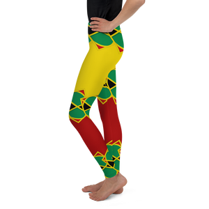 Neo-Don 'JamRas' Youth Leggings - 5 - Yellow/Red