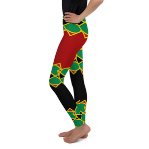 Neo-Don 'JamRas' Youth Leggings - 5 - Red/Black