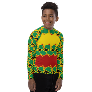 Neo-Don 'JamRas' Youth Rash Guard - 5 - Yellow/Red