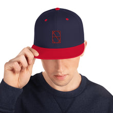 Load image into Gallery viewer, Neo-Don Red on Black Snapback Hat - Navy Blue/Red