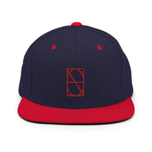 Load image into Gallery viewer, Neo-Don Red on Black Snapback Hat - Navy Blue/Red