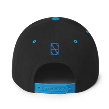 Load image into Gallery viewer, Neo-Don- Blue on black - Snapback Hat