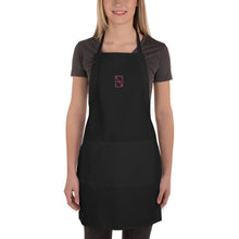 Load image into Gallery viewer, Neo-Don - Flamingo on Black - Embroidered Apron