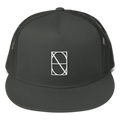 Neo-Don - White on Black - Mesh Back Snapback - Charcoal Grey