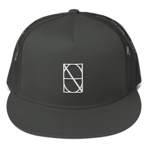 Neo-Don - White on Black - Mesh Back Snapback - Charcoal Grey