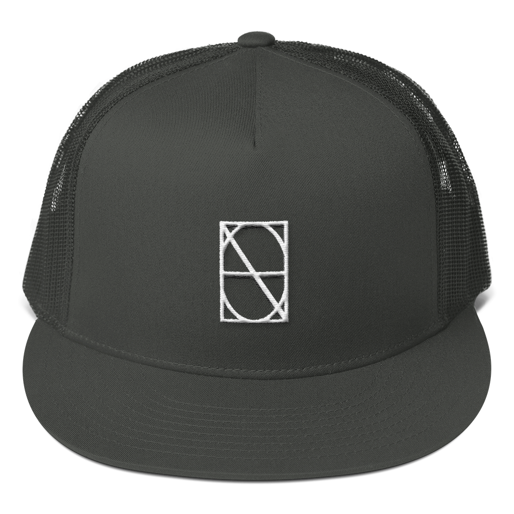 Neo-Don - White on Black - Mesh Back Snapback - Charcoal Grey