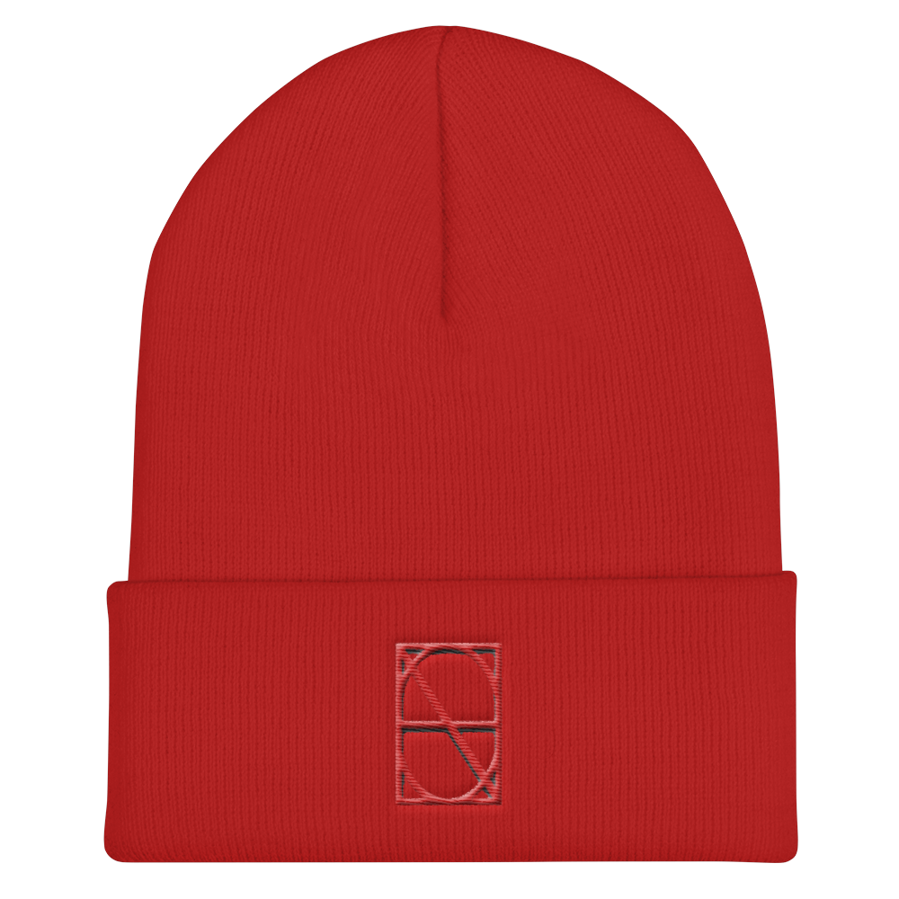 Neo-Don - Red on Black - Cuffed Beanie